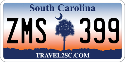 SC license plate ZMS399