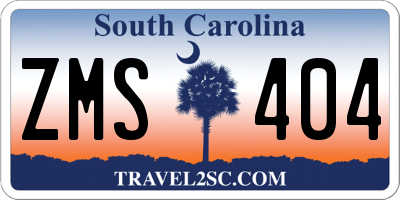 SC license plate ZMS404