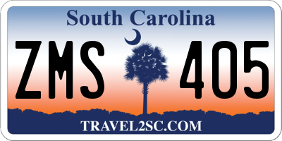 SC license plate ZMS405
