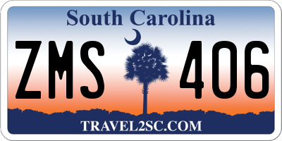 SC license plate ZMS406