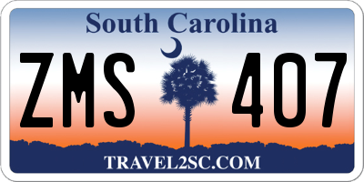 SC license plate ZMS407