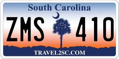 SC license plate ZMS410