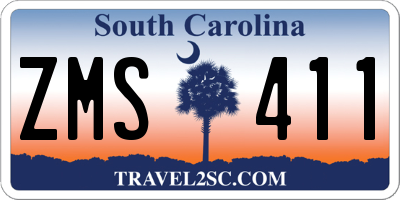 SC license plate ZMS411