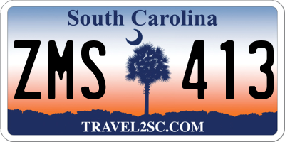 SC license plate ZMS413