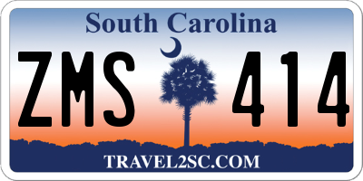 SC license plate ZMS414