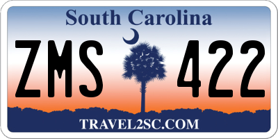 SC license plate ZMS422