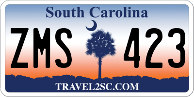 SC license plate ZMS423