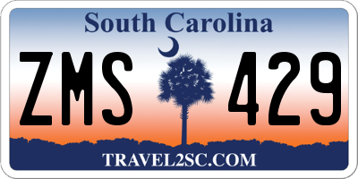 SC license plate ZMS429