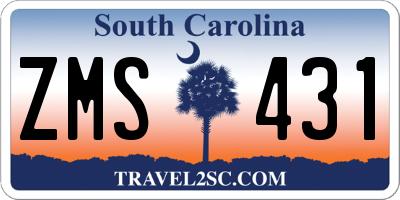 SC license plate ZMS431