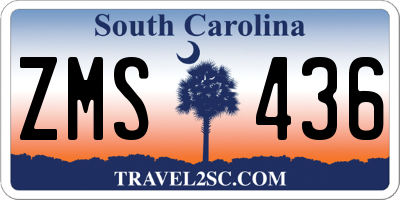 SC license plate ZMS436