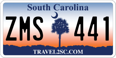 SC license plate ZMS441