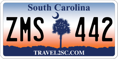 SC license plate ZMS442