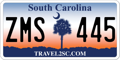 SC license plate ZMS445