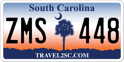 SC license plate ZMS448