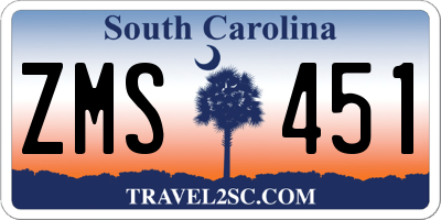 SC license plate ZMS451