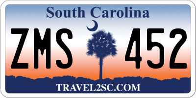 SC license plate ZMS452