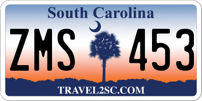 SC license plate ZMS453