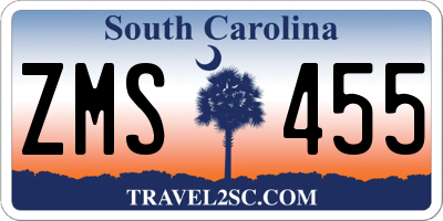 SC license plate ZMS455