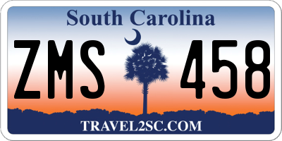SC license plate ZMS458