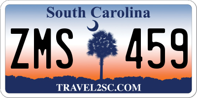 SC license plate ZMS459