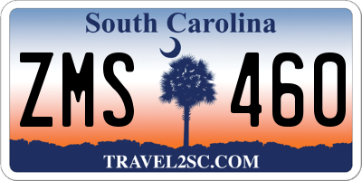 SC license plate ZMS460