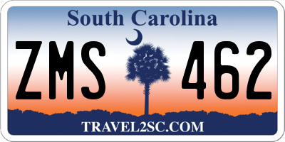 SC license plate ZMS462