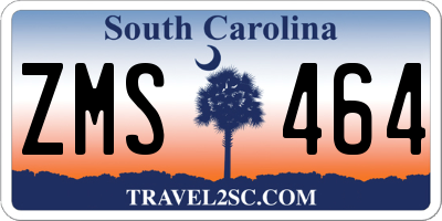 SC license plate ZMS464