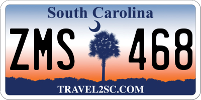 SC license plate ZMS468