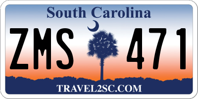 SC license plate ZMS471