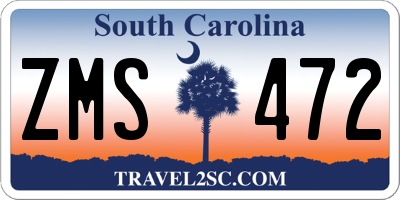 SC license plate ZMS472
