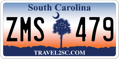 SC license plate ZMS479