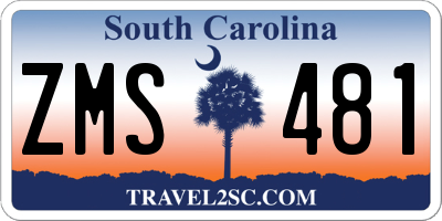 SC license plate ZMS481