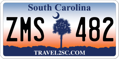 SC license plate ZMS482