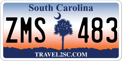 SC license plate ZMS483