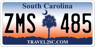 SC license plate ZMS485