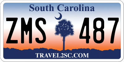 SC license plate ZMS487
