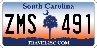SC license plate ZMS491