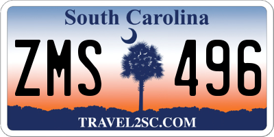 SC license plate ZMS496