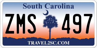 SC license plate ZMS497