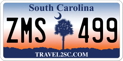 SC license plate ZMS499