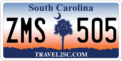 SC license plate ZMS505