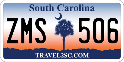 SC license plate ZMS506
