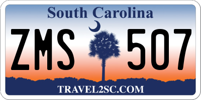 SC license plate ZMS507