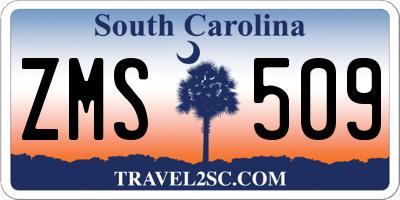 SC license plate ZMS509