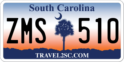 SC license plate ZMS510