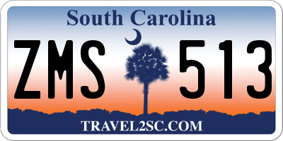SC license plate ZMS513