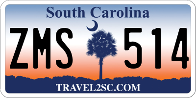SC license plate ZMS514