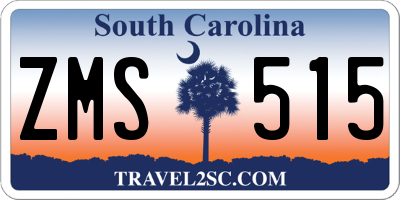 SC license plate ZMS515