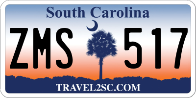 SC license plate ZMS517