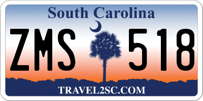 SC license plate ZMS518